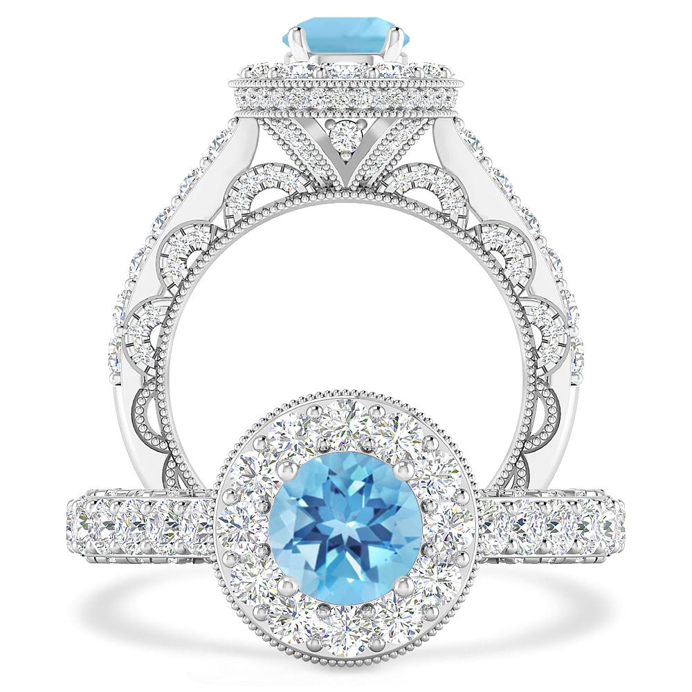 White Gold - Blue Topaz