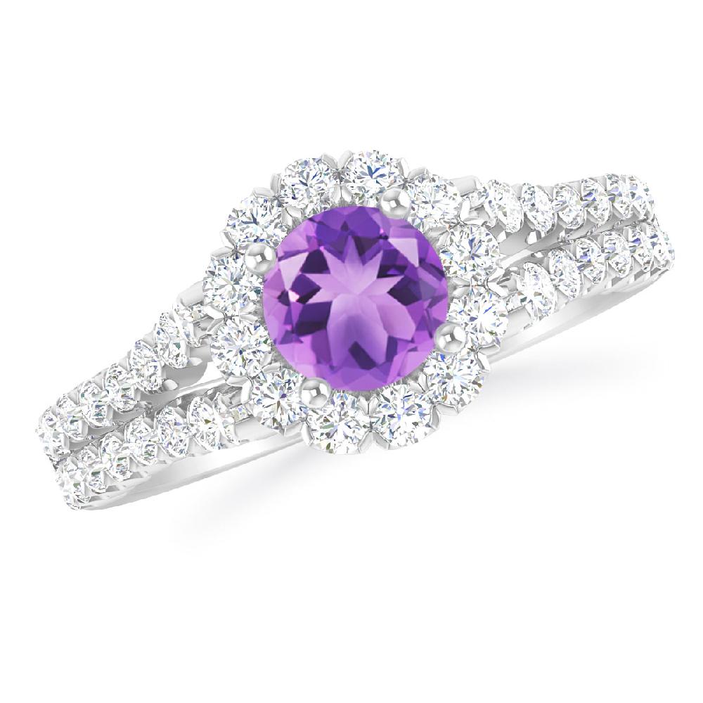 White Gold - Amethyst