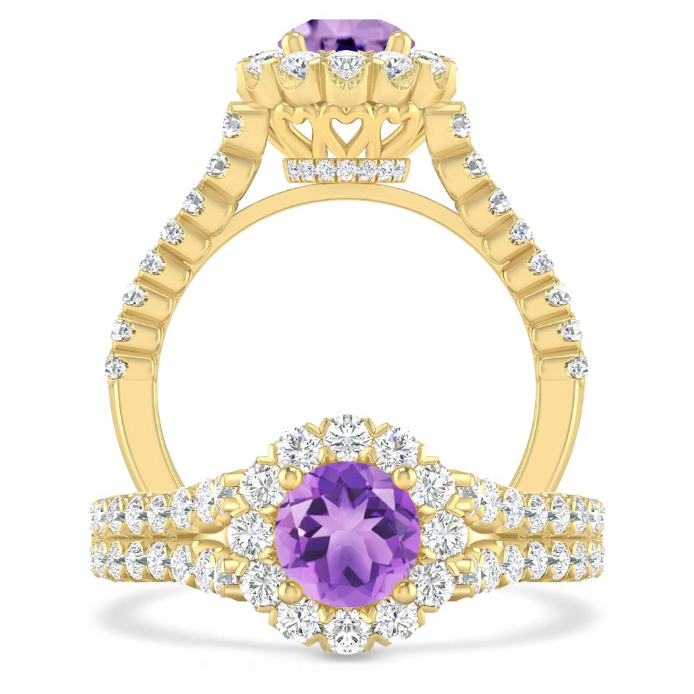 Yellow Gold - Amethyst