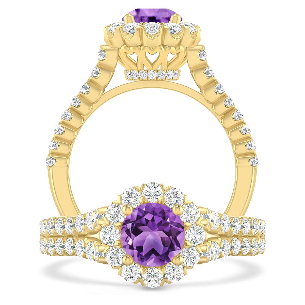 Yellow Gold - Amethyst