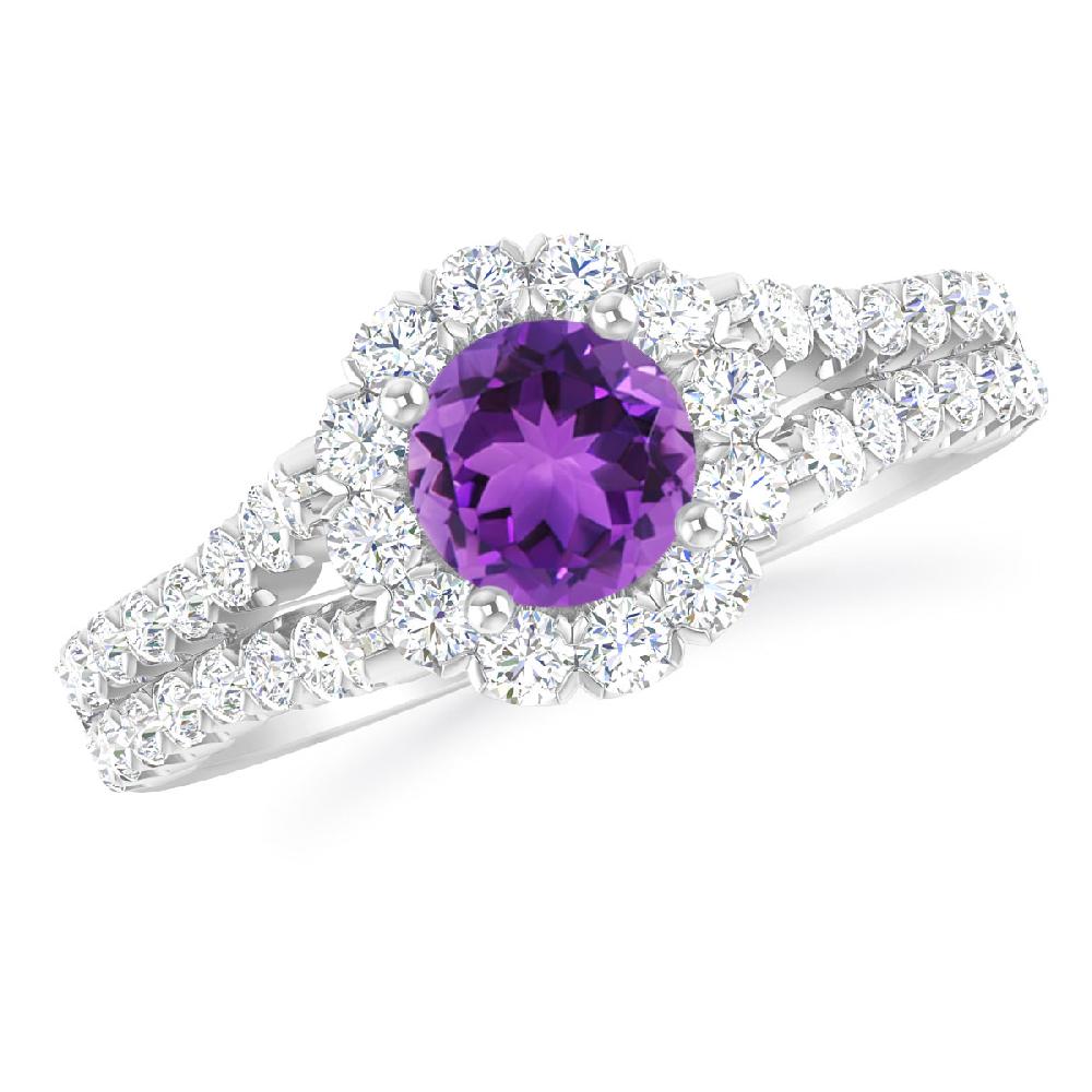 White Gold - Amethyst