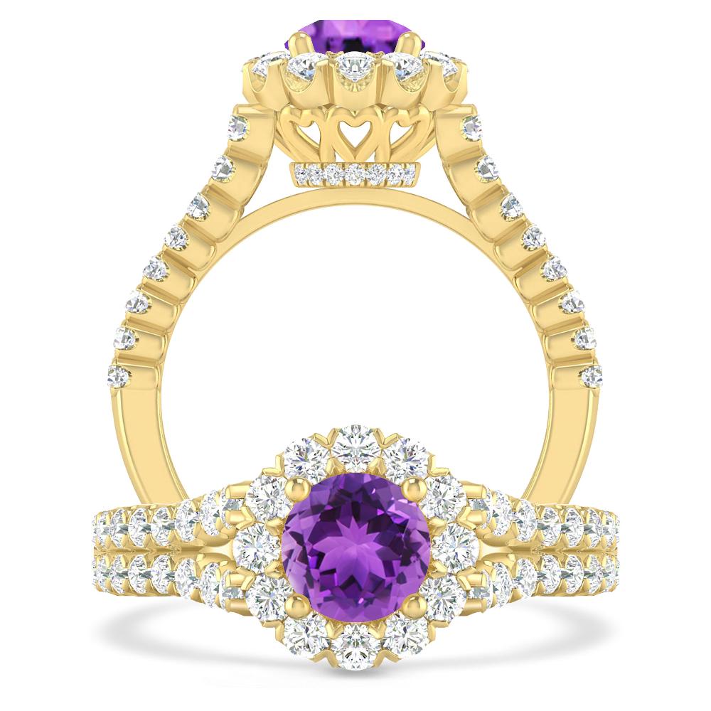 Yellow Gold - Amethyst