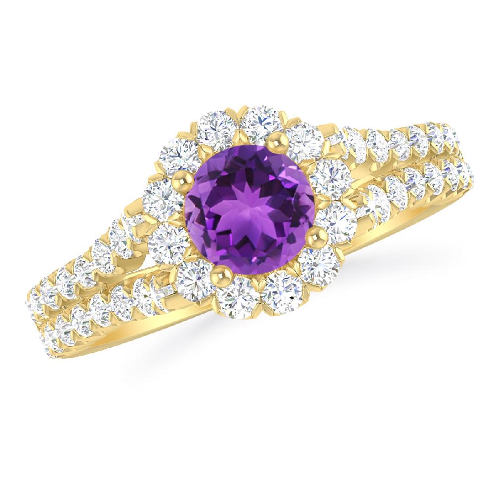 Yellow Gold - Amethyst