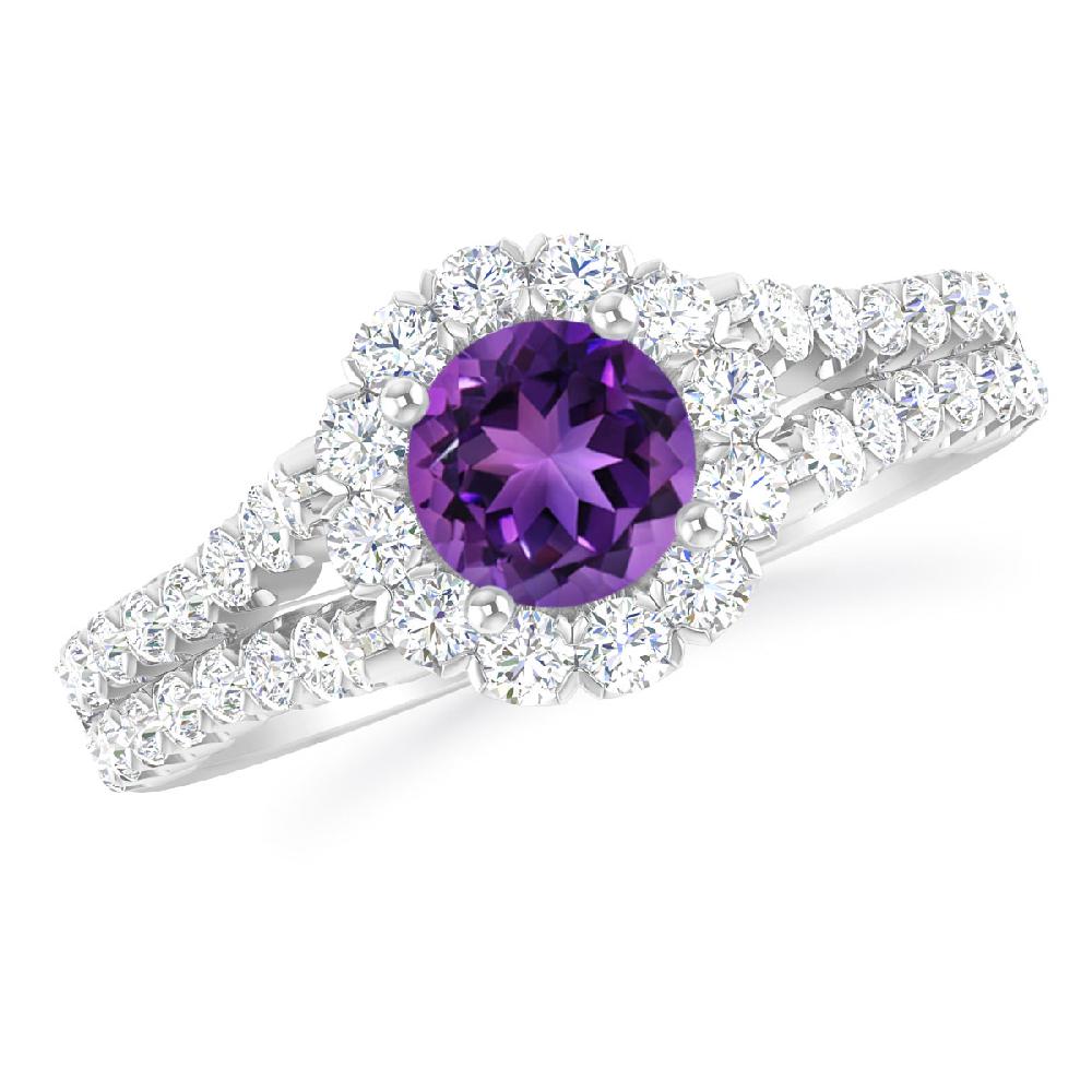 White Gold - Amethyst