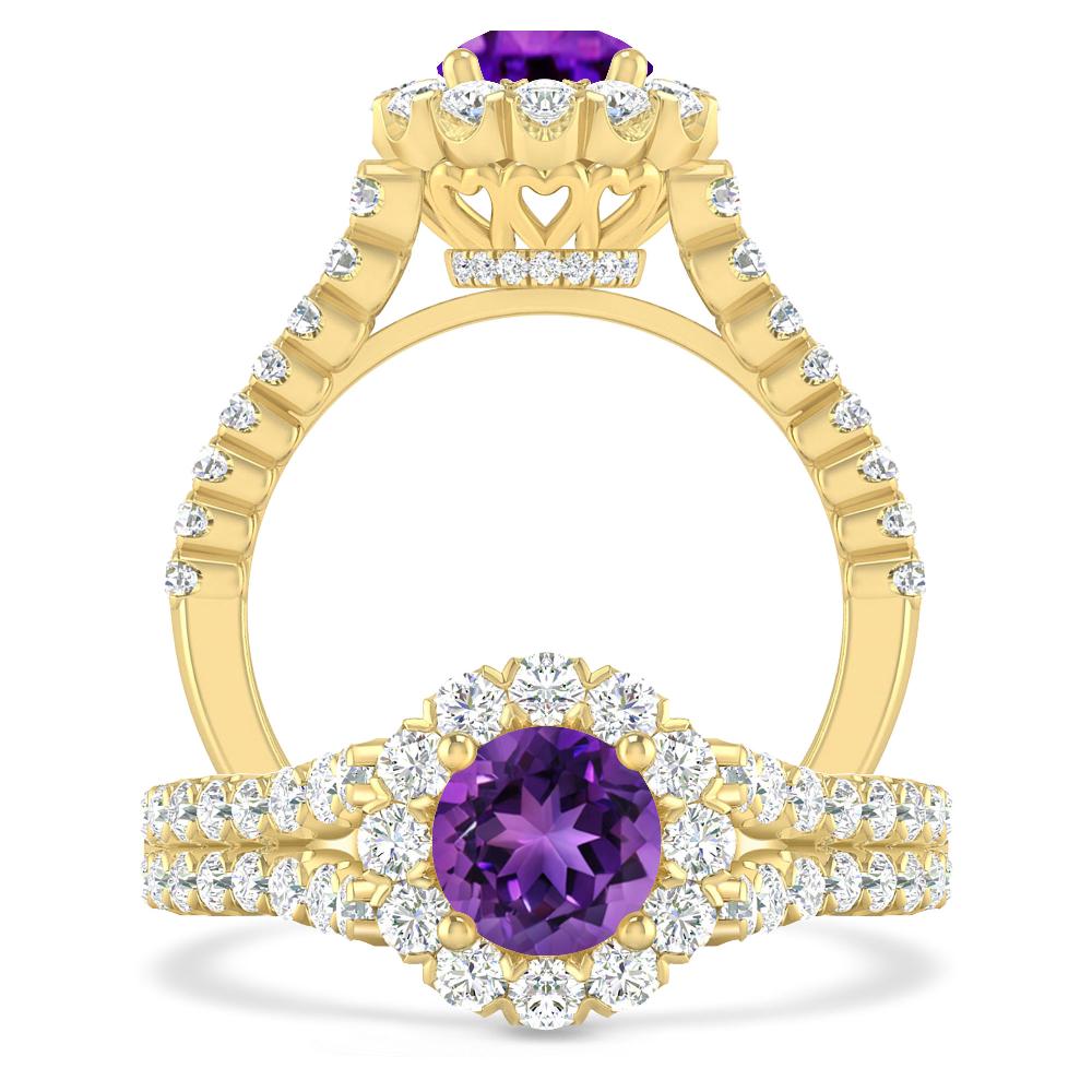 Yellow Gold - Amethyst