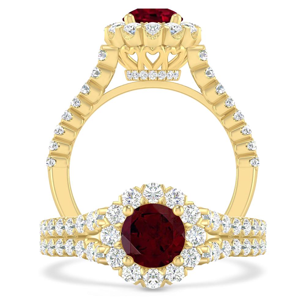 Yellow Gold - Garnet