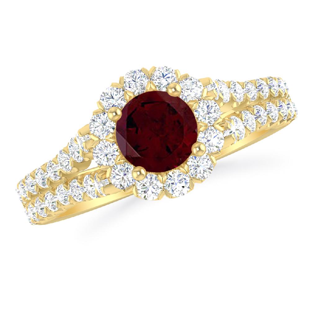 Yellow Gold - Garnet