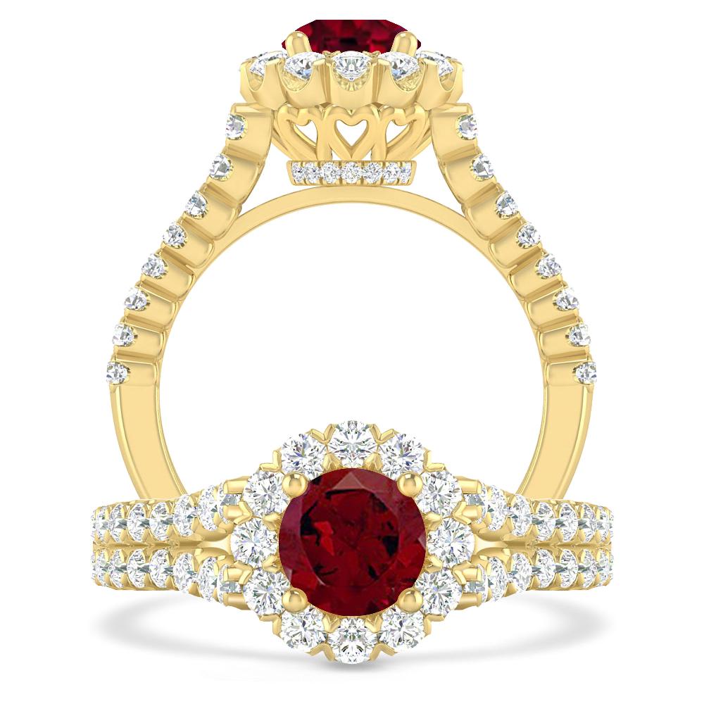 Yellow Gold - Garnet