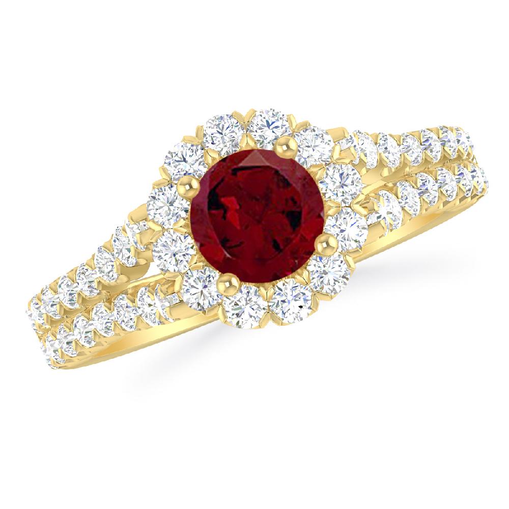 Yellow Gold - Garnet