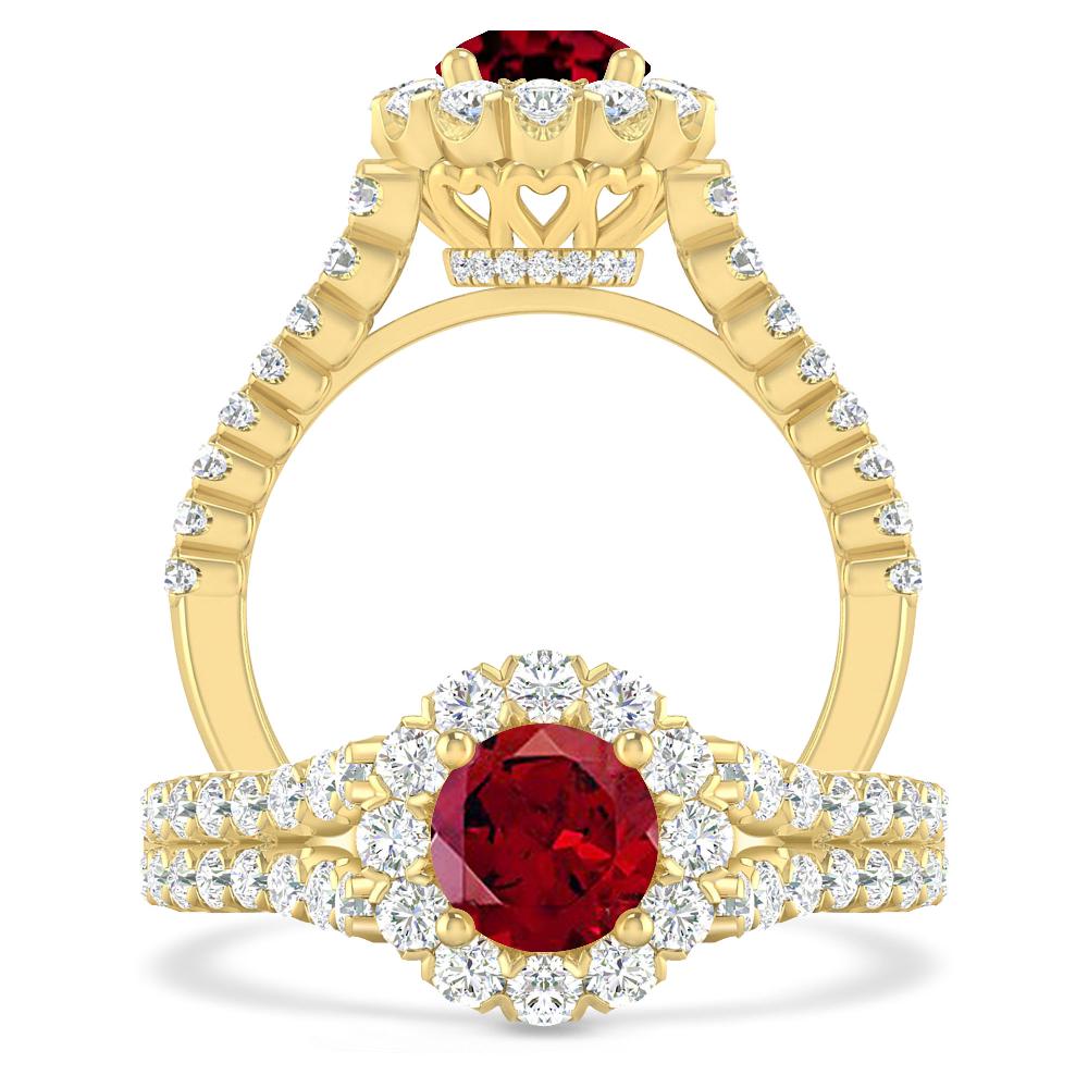 Yellow Gold - Garnet