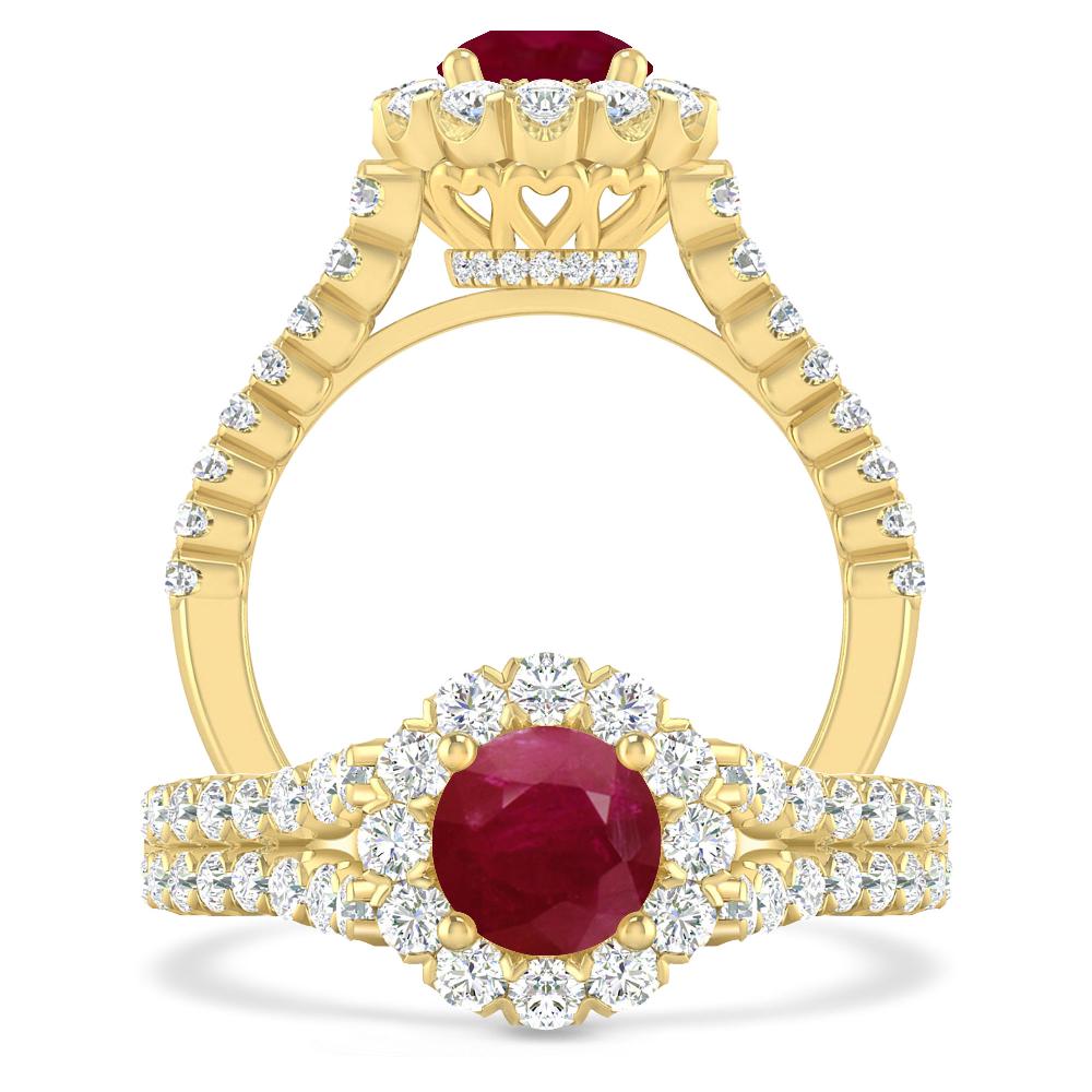 Yellow Gold - Ruby