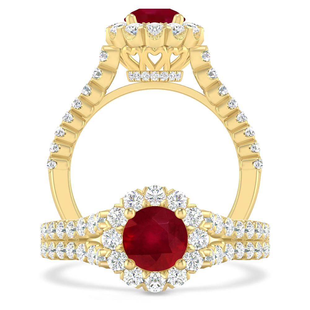 Yellow Gold - Ruby