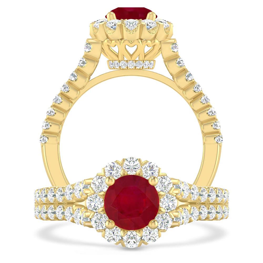 Yellow Gold - Ruby