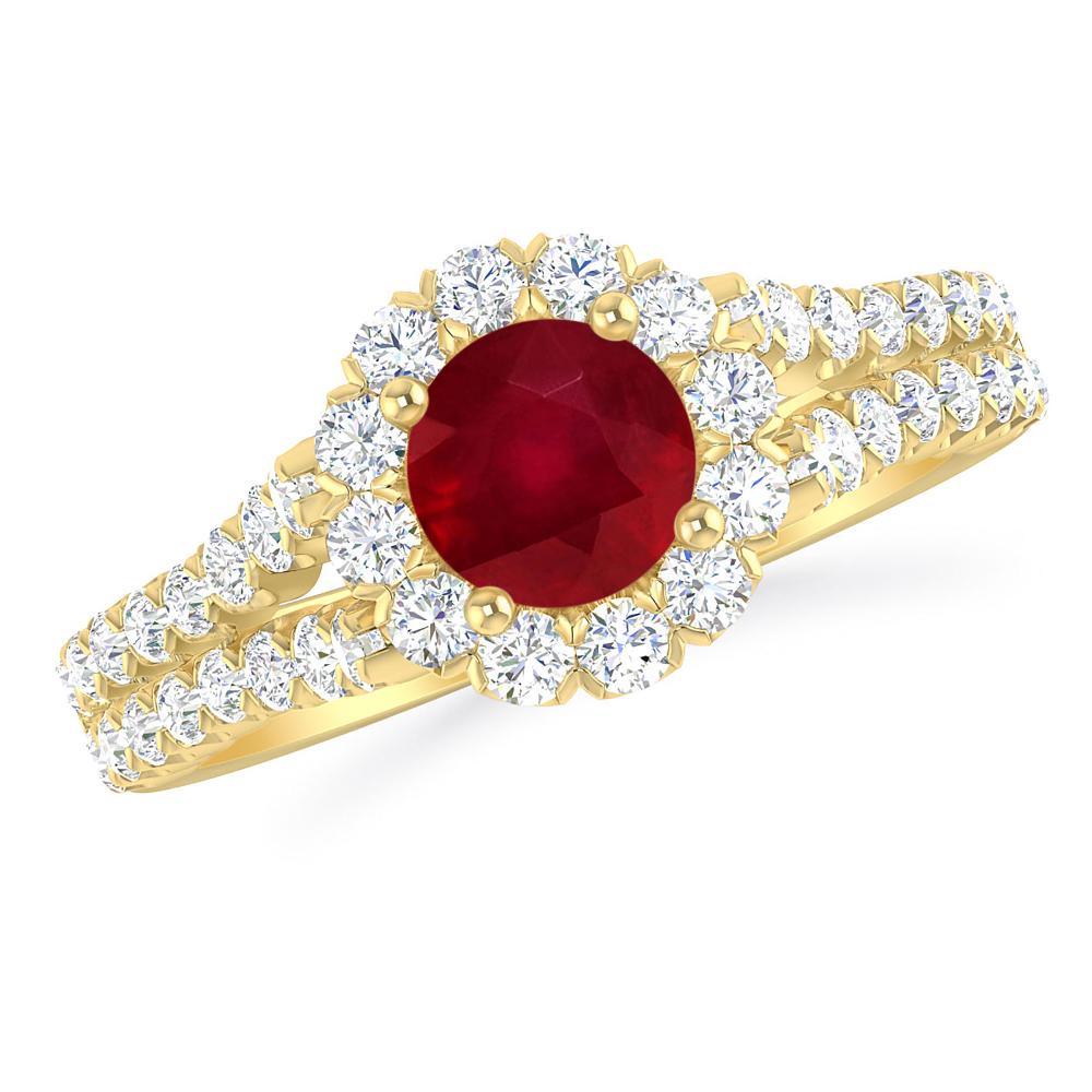 Yellow Gold - Ruby