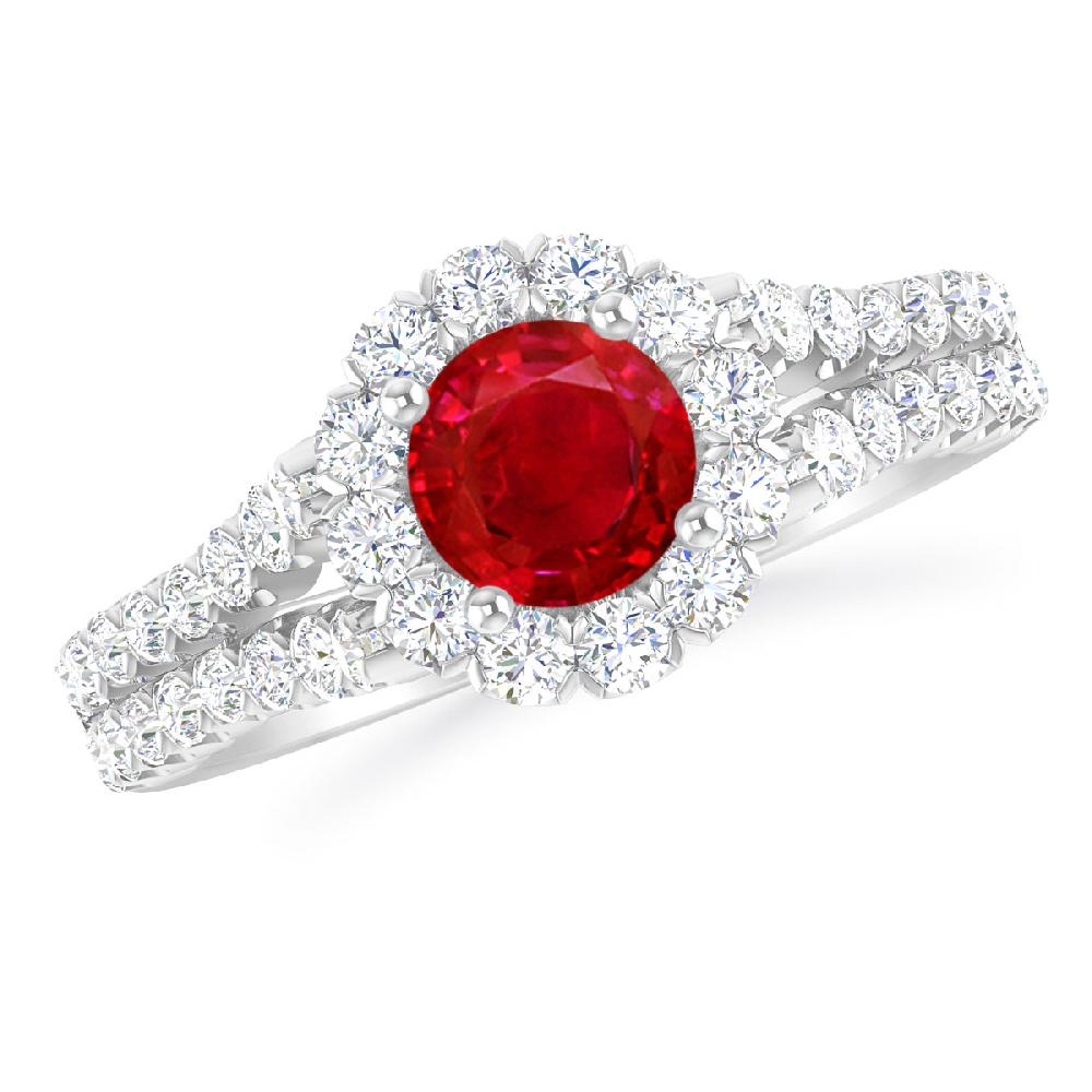 White Gold - Ruby