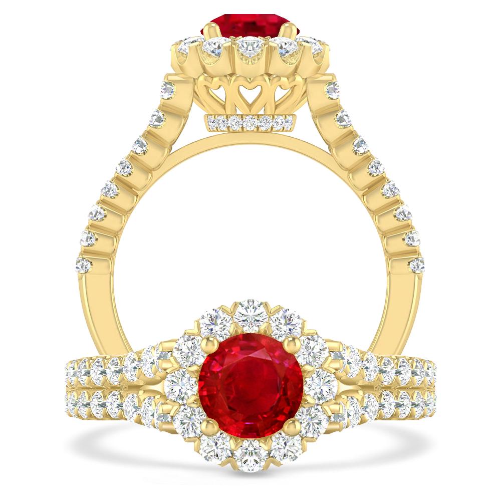 Yellow Gold - Ruby