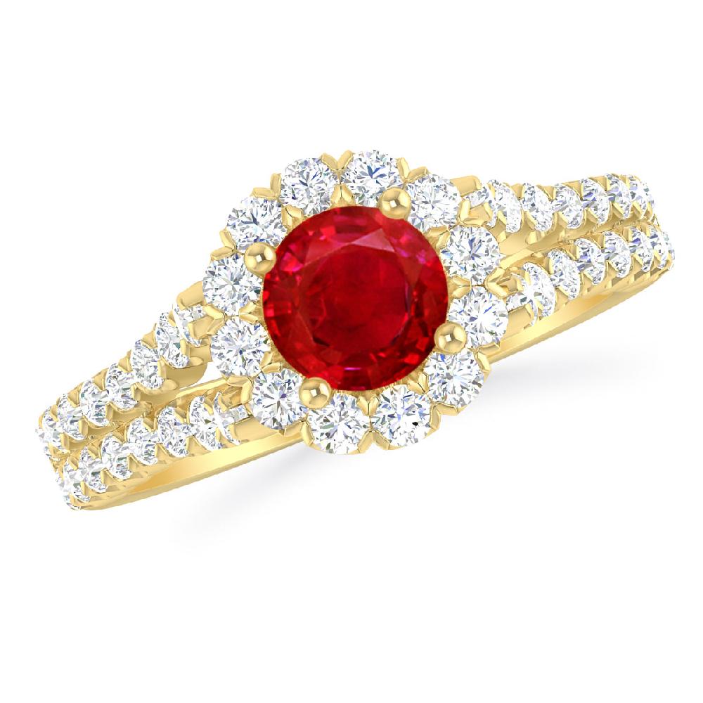 Yellow Gold - Ruby