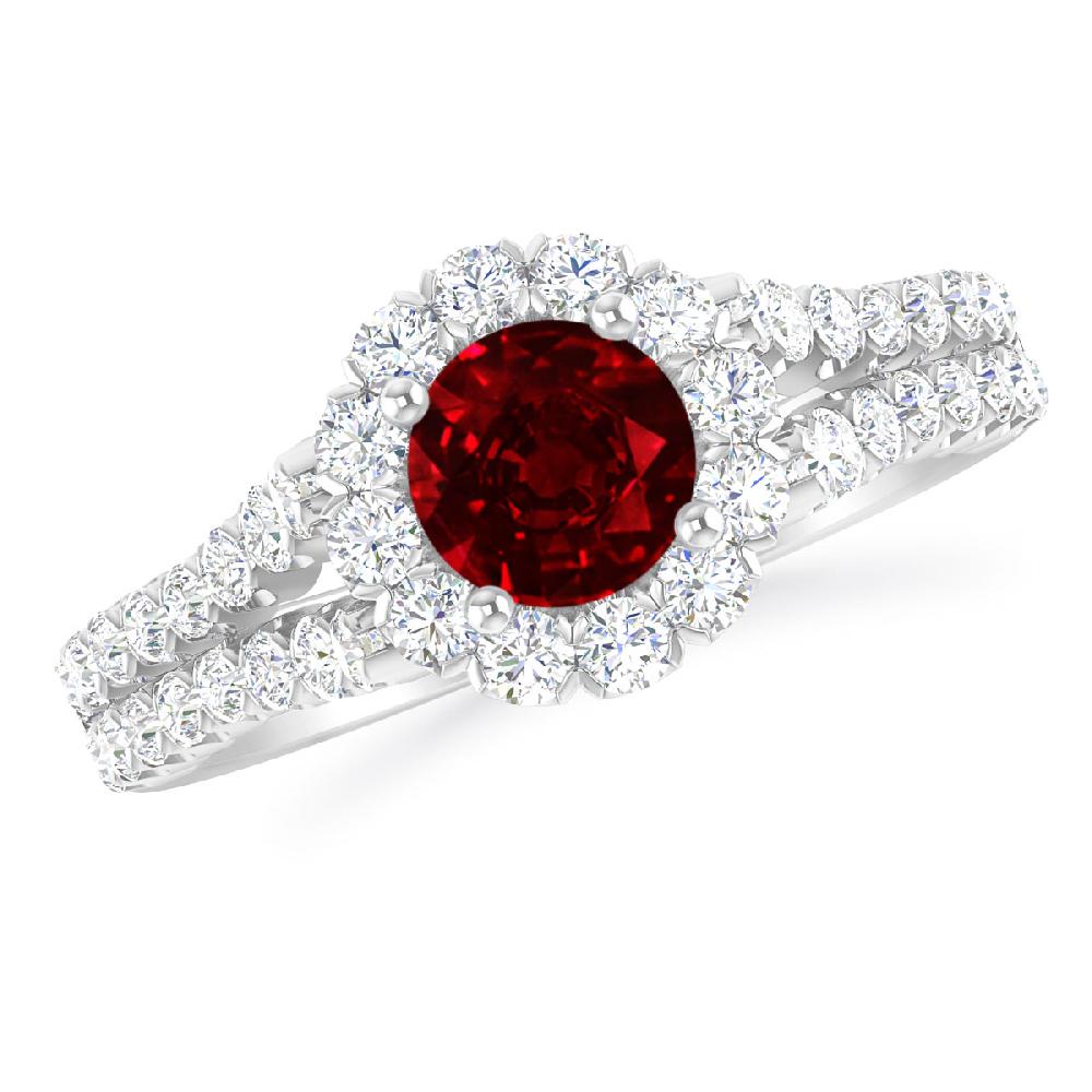 White Gold - Ruby