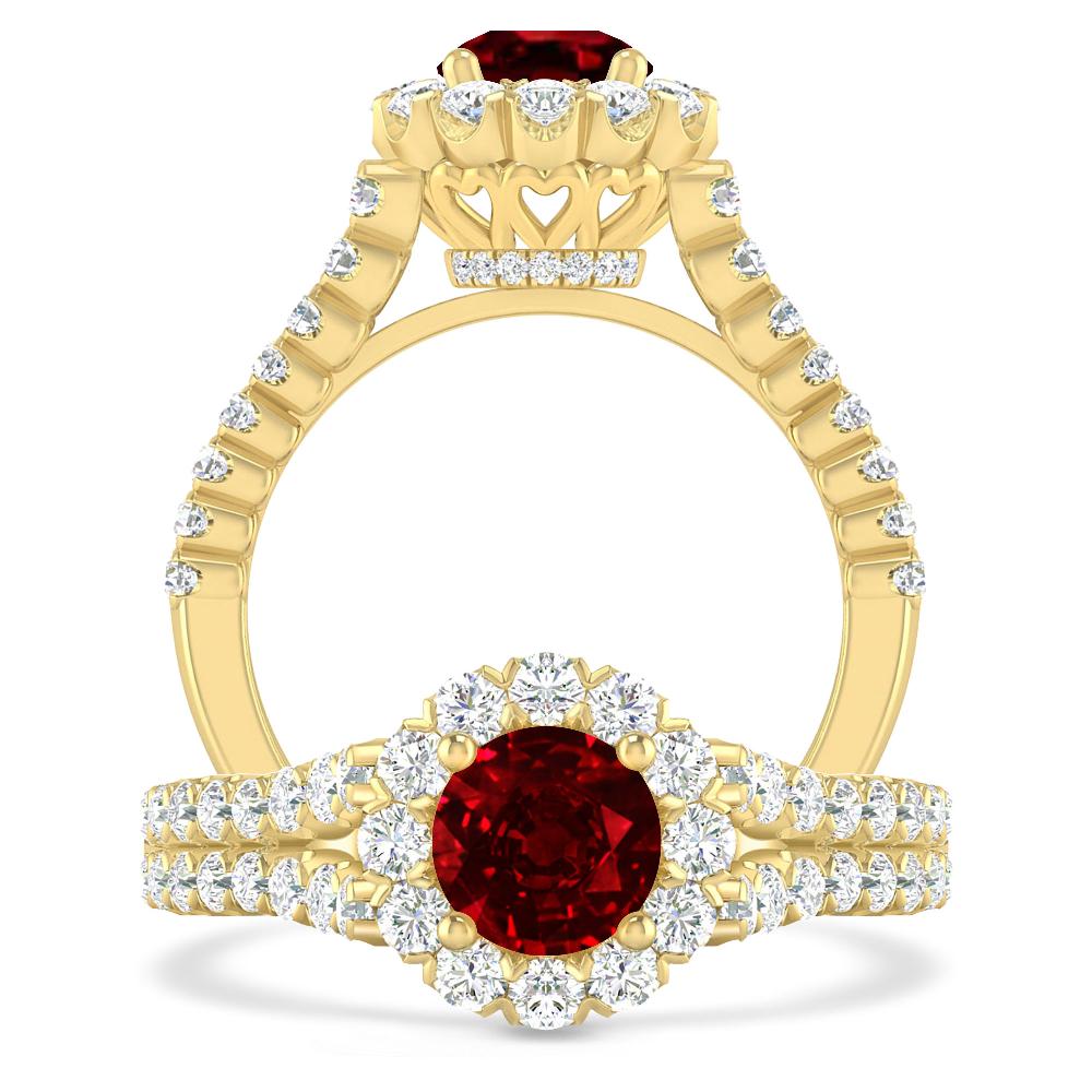 Yellow Gold - Ruby