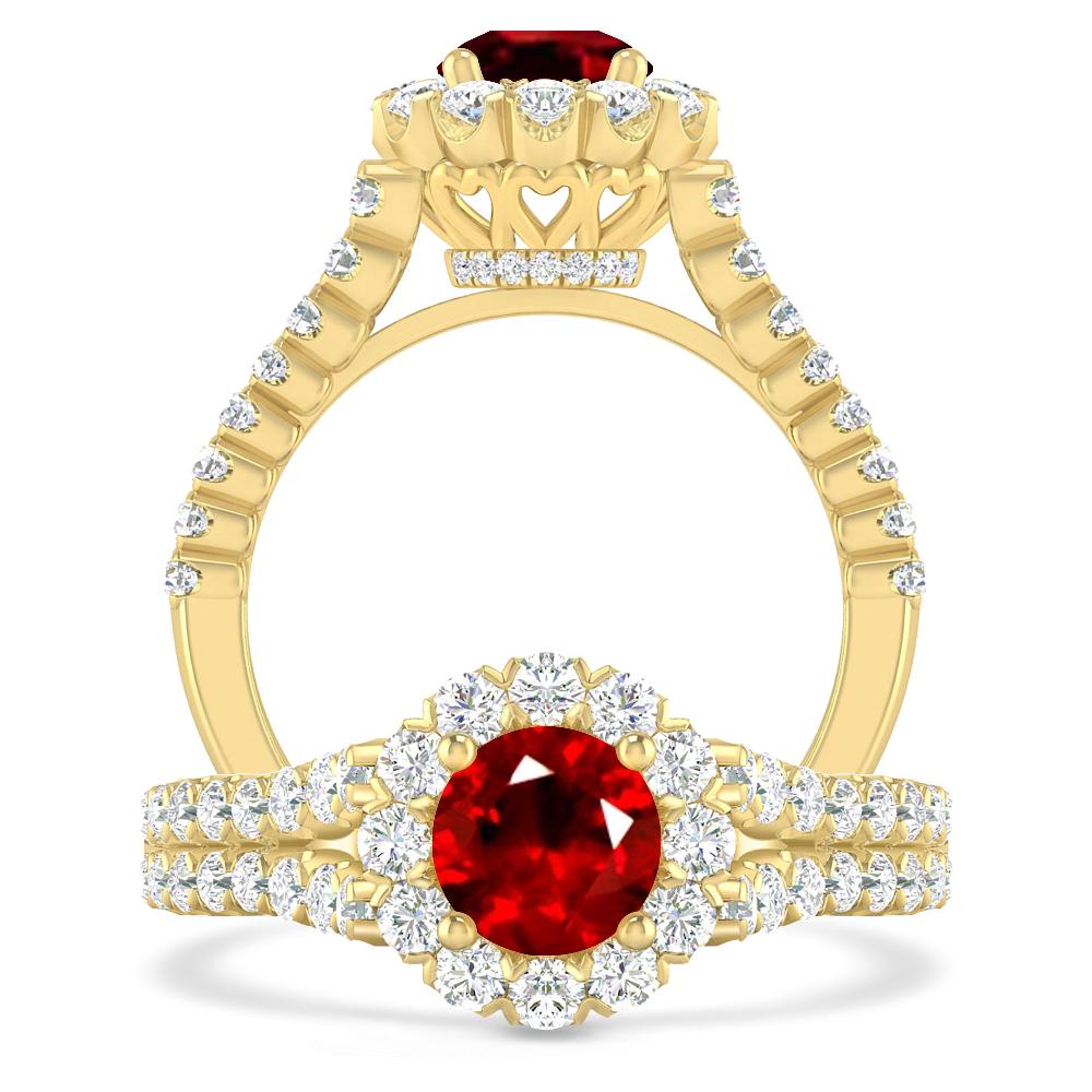 Yellow Gold - Ruby