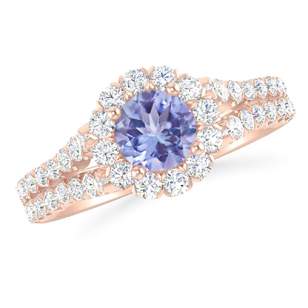 Rose Gold - Tanzanite