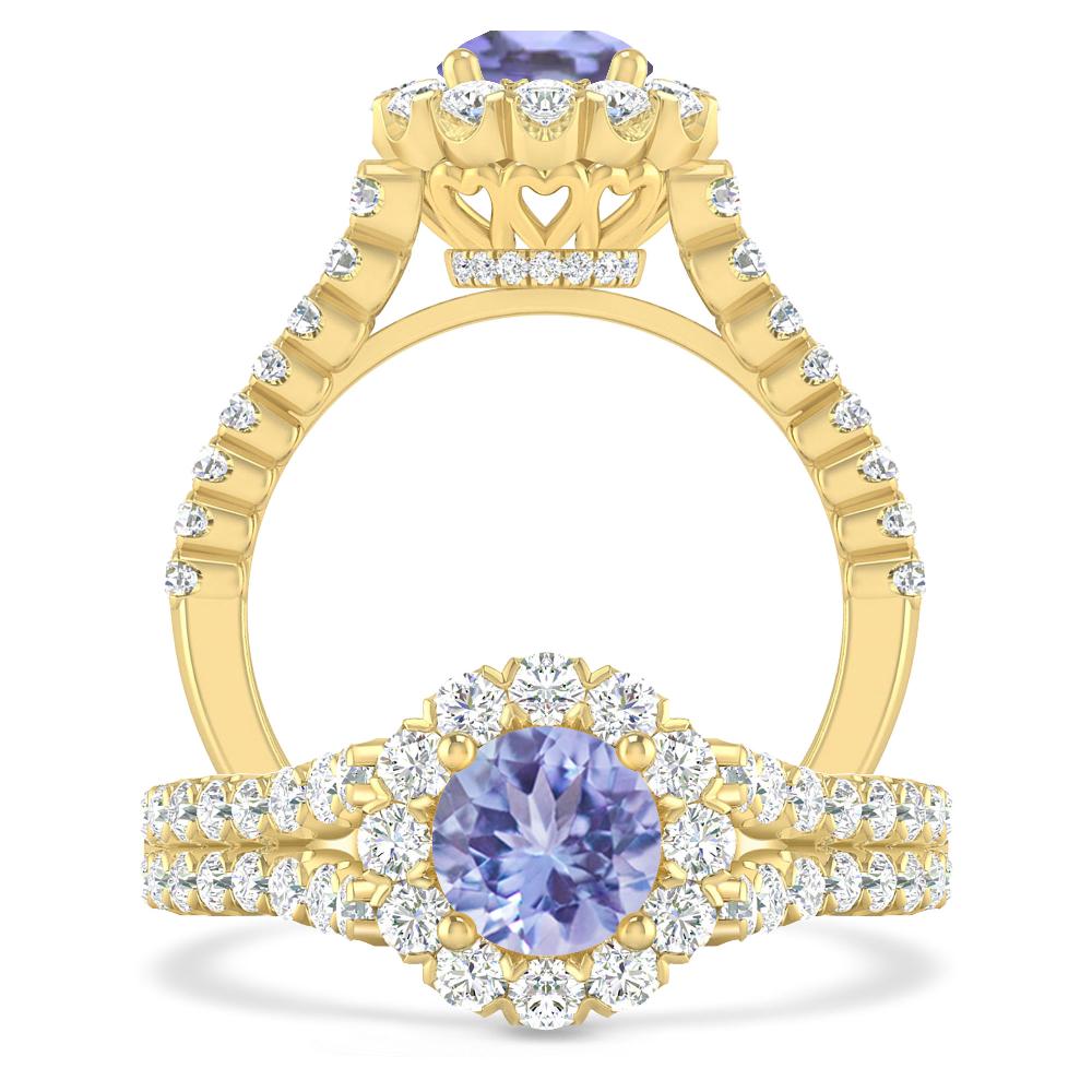 Yellow Gold - Tanzanite