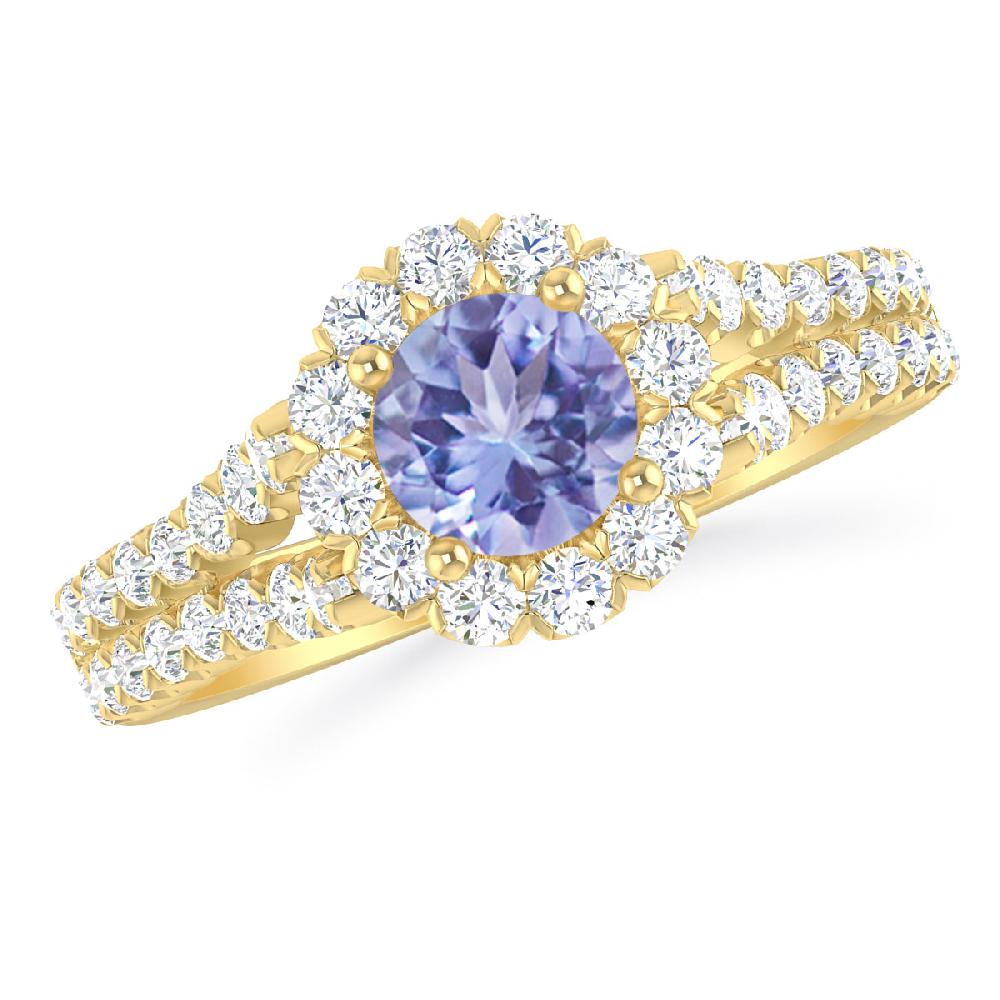 Yellow Gold - Tanzanite