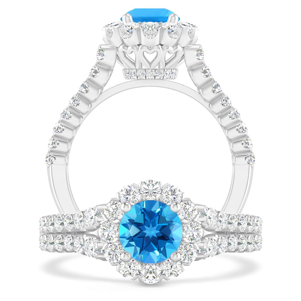 White Gold - Blue Topaz