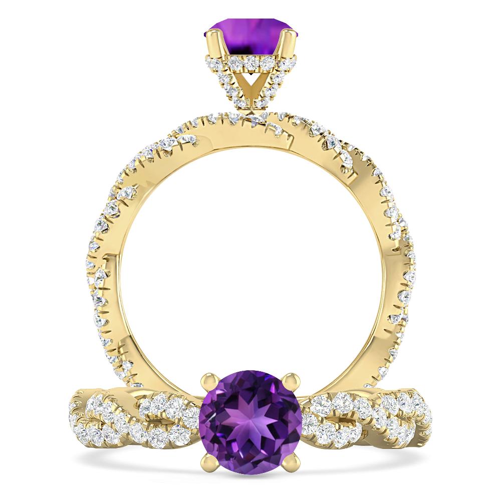 Yellow Gold - Amethyst