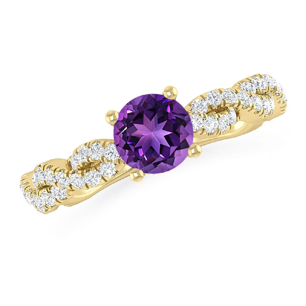 Yellow Gold - Amethyst