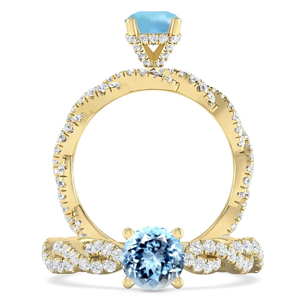 Yellow Gold - Aquamarine