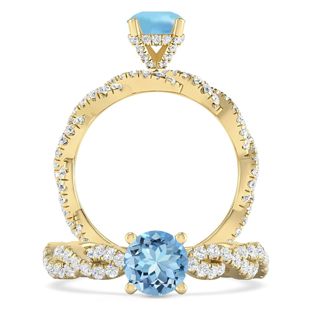 Yellow Gold - Aquamarine