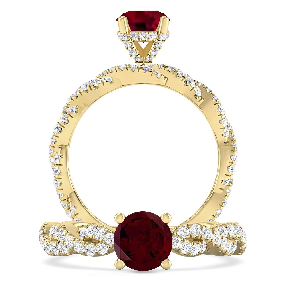 Yellow Gold - Garnet