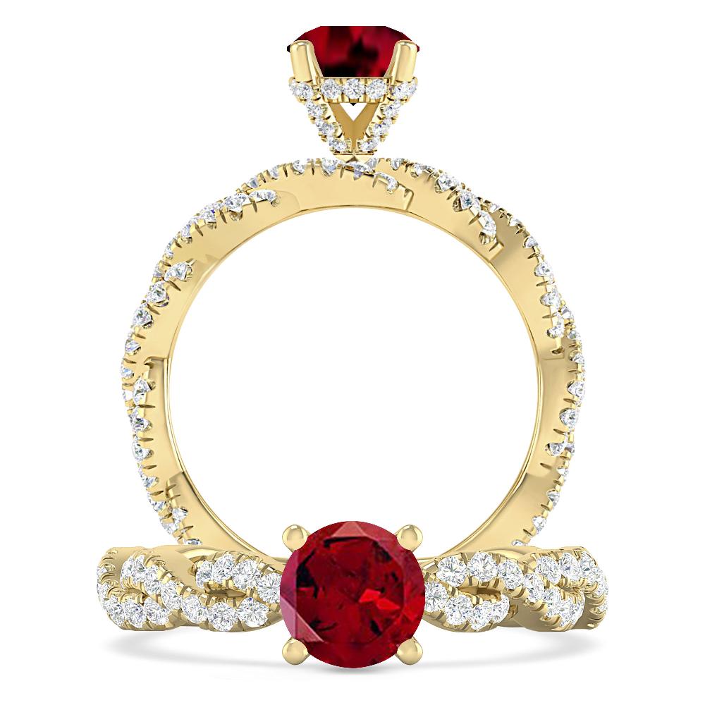 Yellow Gold - Garnet