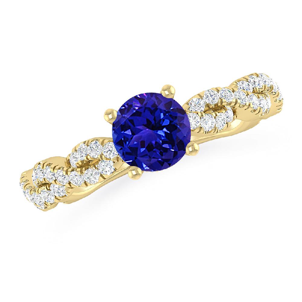 Yellow Gold - Tanzanite