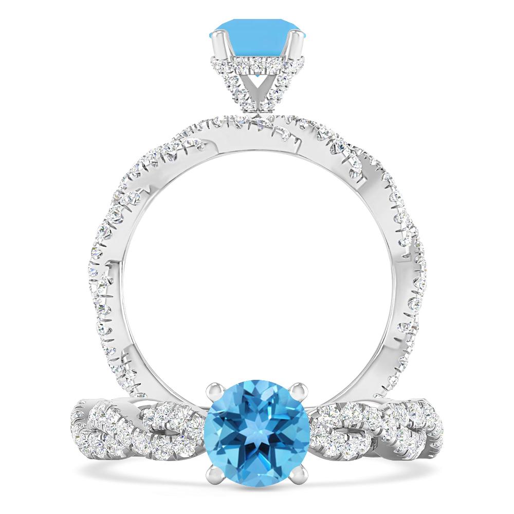 White Gold - Blue Topaz