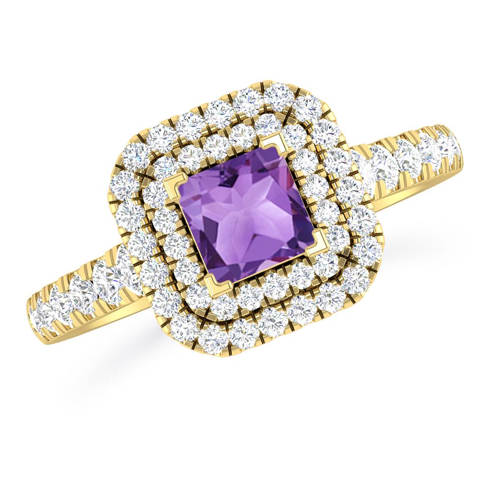 Yellow Gold - Amethyst