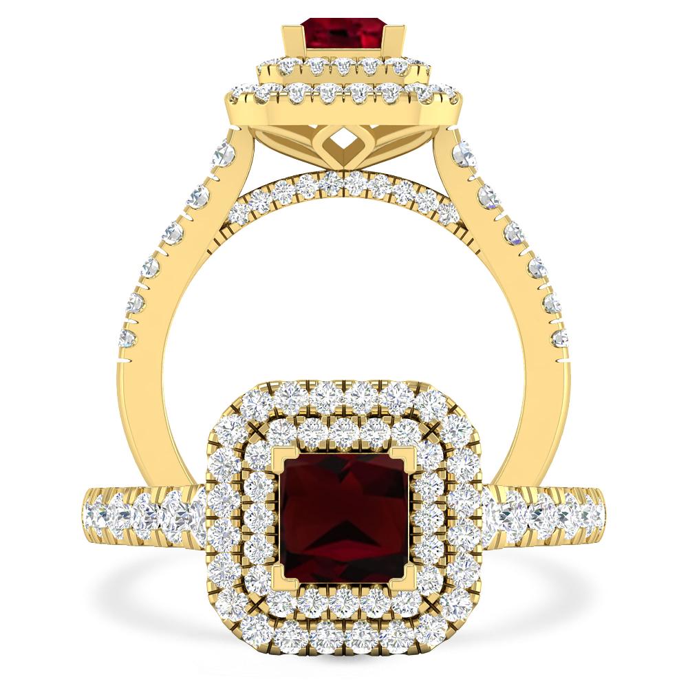 Yellow Gold - Garnet