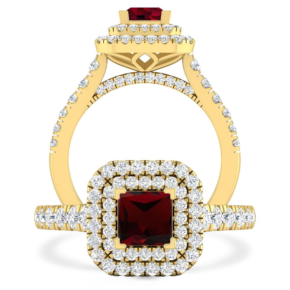 Yellow Gold - Garnet