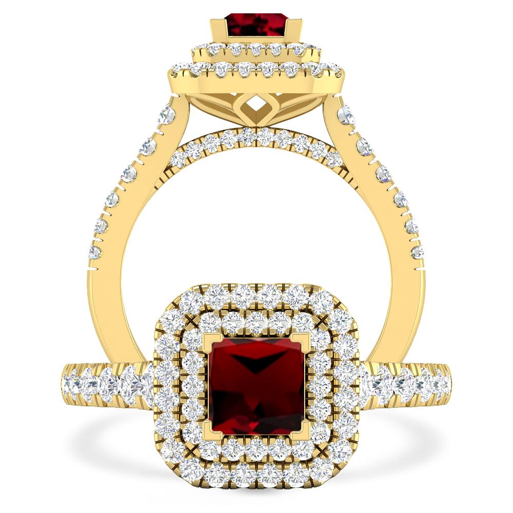 Yellow Gold - Garnet