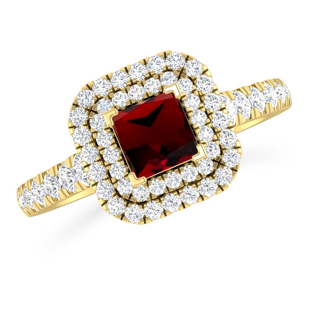 Yellow Gold - Garnet