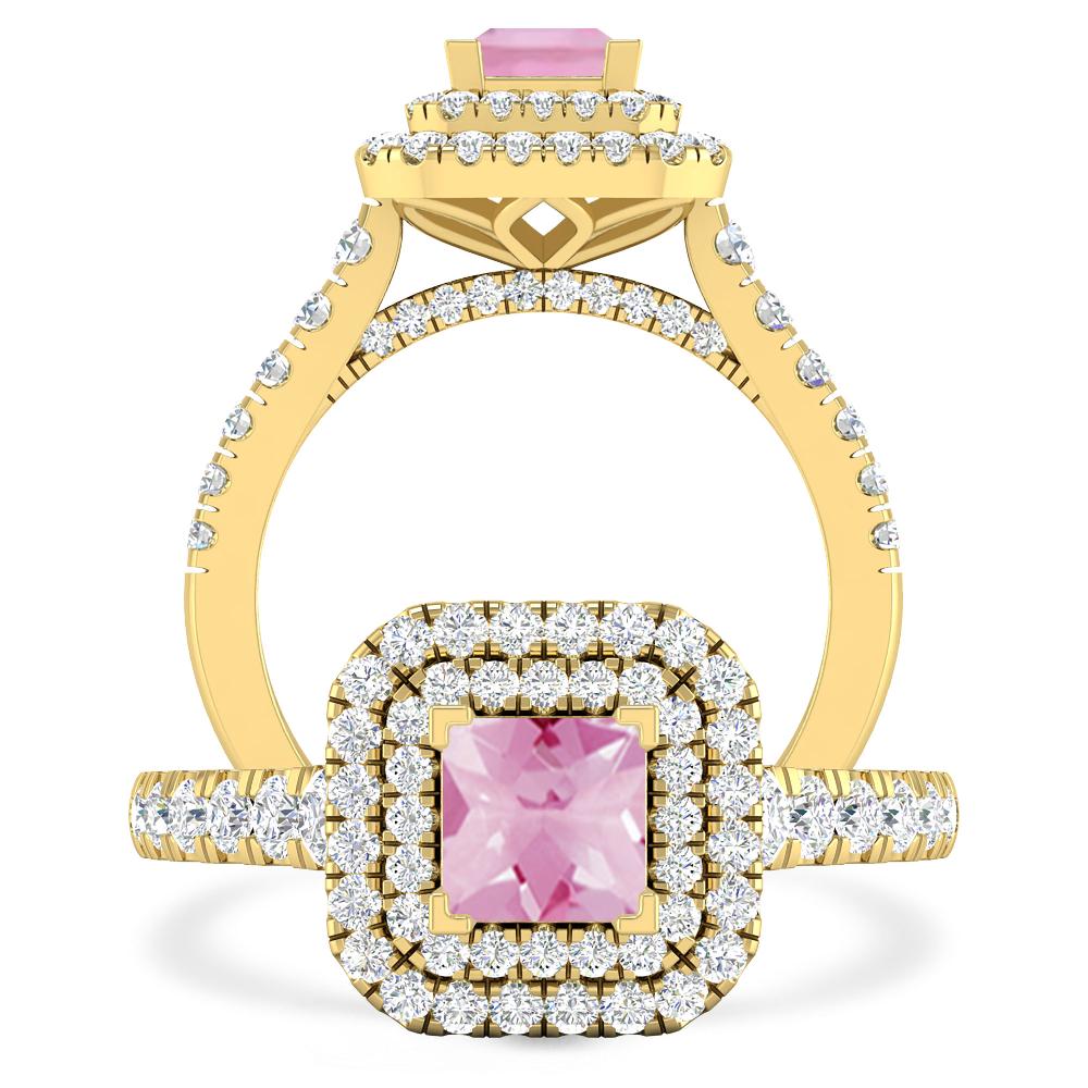 Yellow Gold - Pink Tourmaline