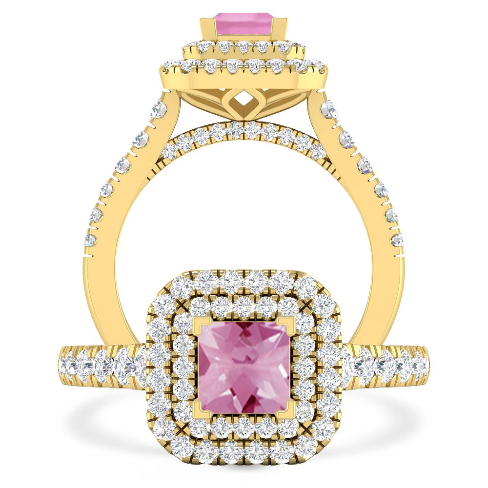 Yellow Gold - Pink Tourmaline