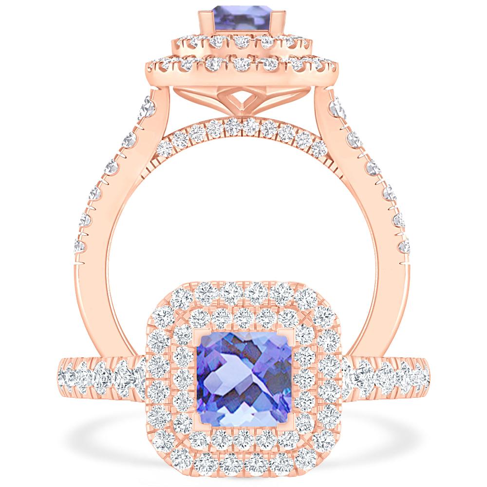 Rose Gold - Tanzanite