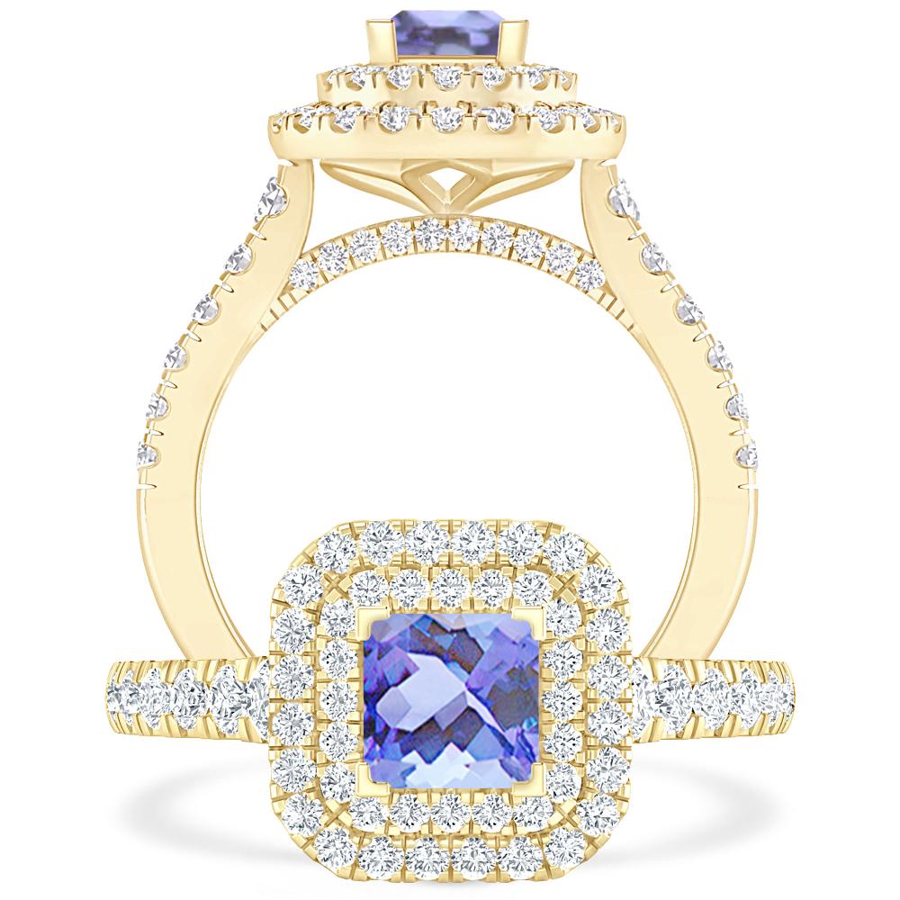 Yellow Gold - Tanzanite