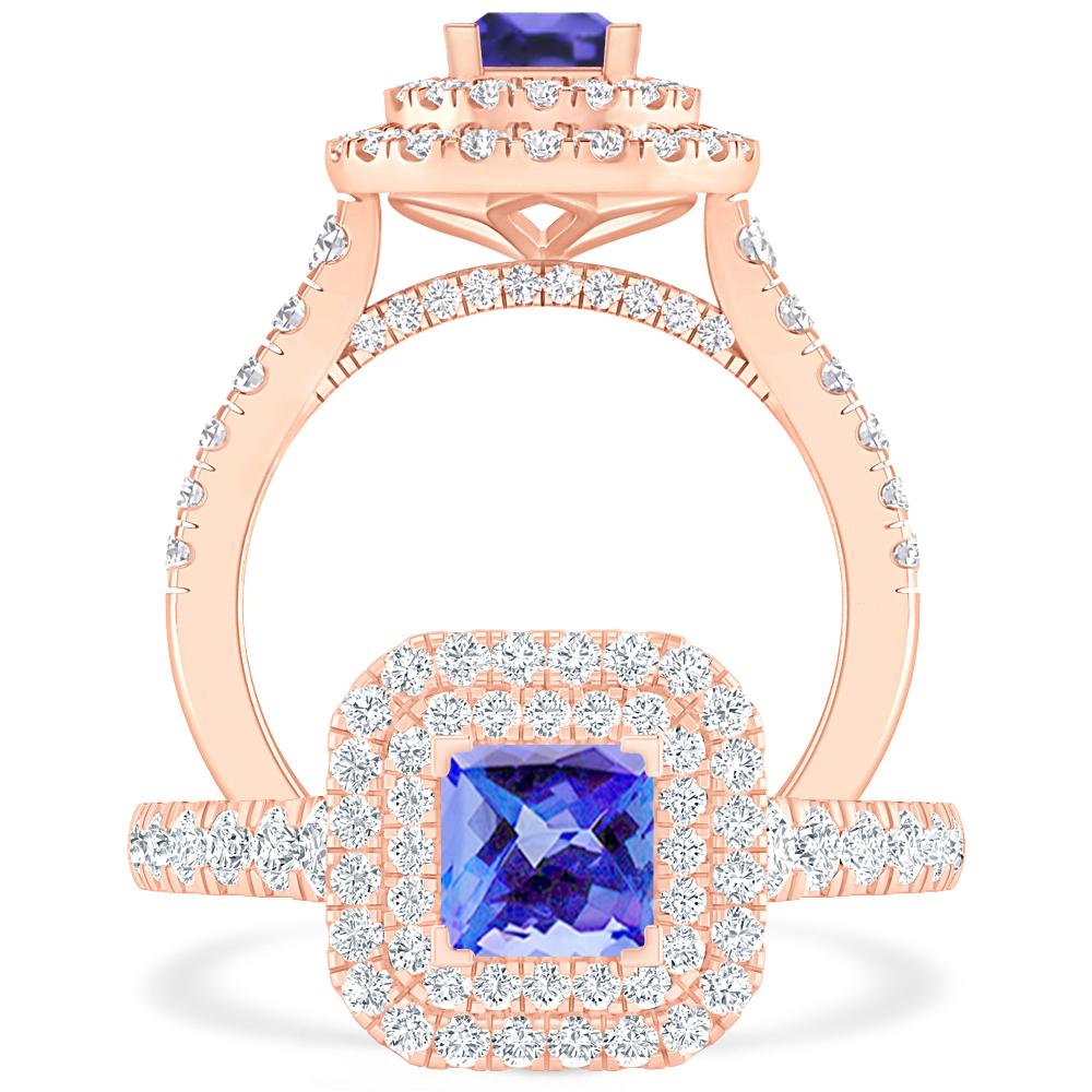 Rose Gold - Tanzanite