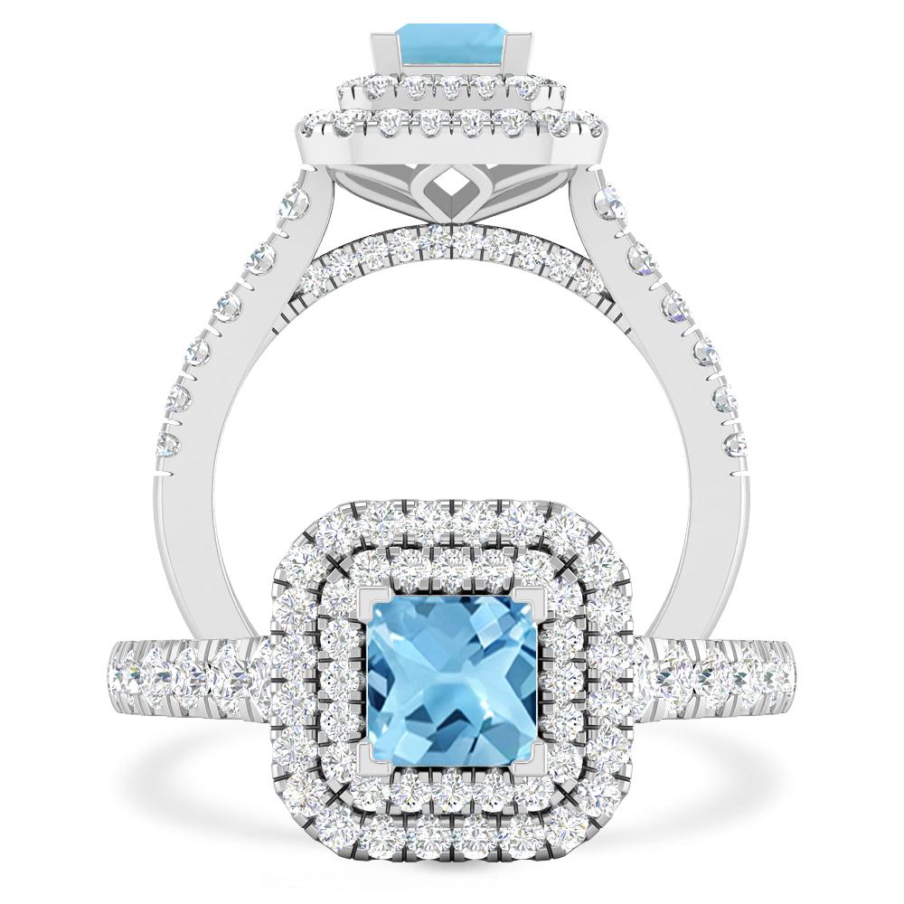 White Gold - Blue Topaz