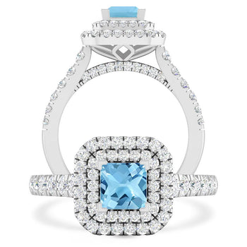 White Gold - Blue Topaz