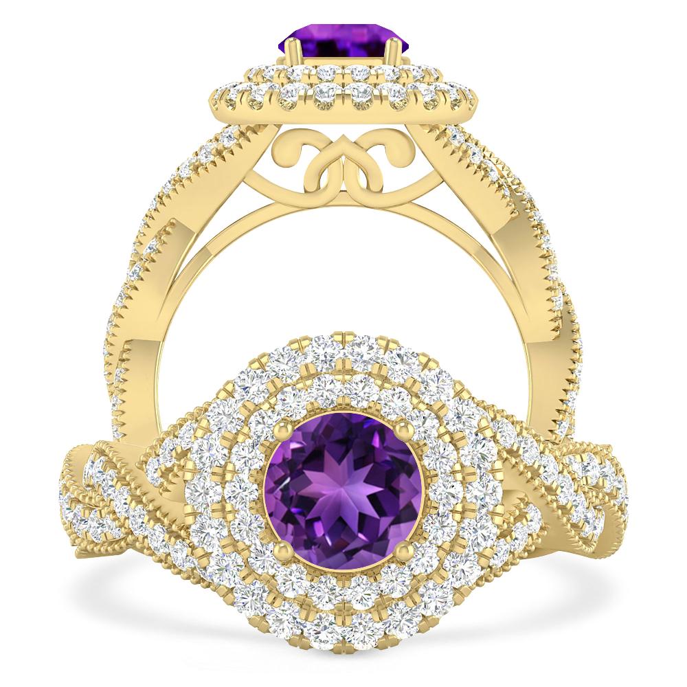 Yellow Gold - Amethyst