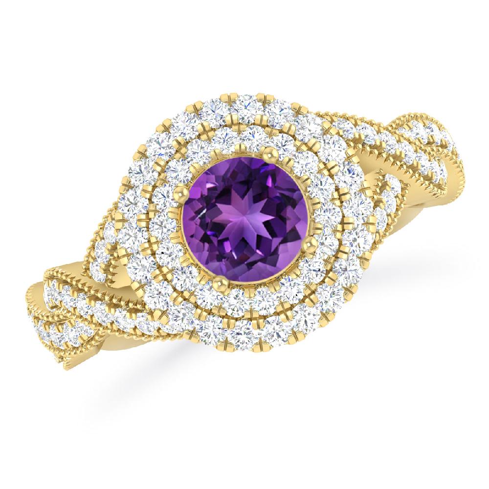 Yellow Gold - Amethyst